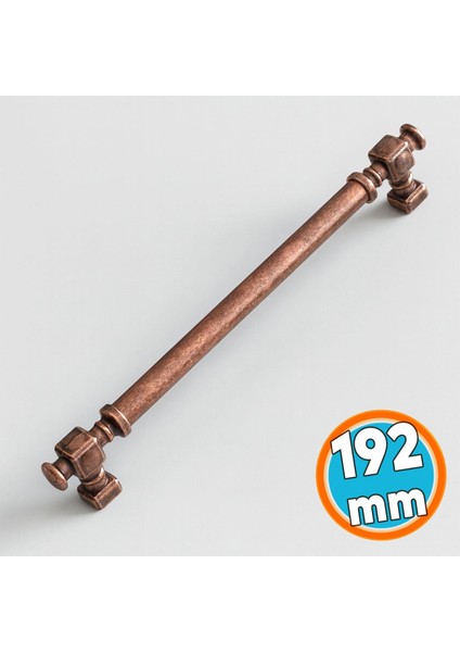 Mobilya Mutfak Dolabı Dolap Kulpu Kulbu Kulpları Eskitme Antik Bakır Düz Metal 192 mm 19.2 cm