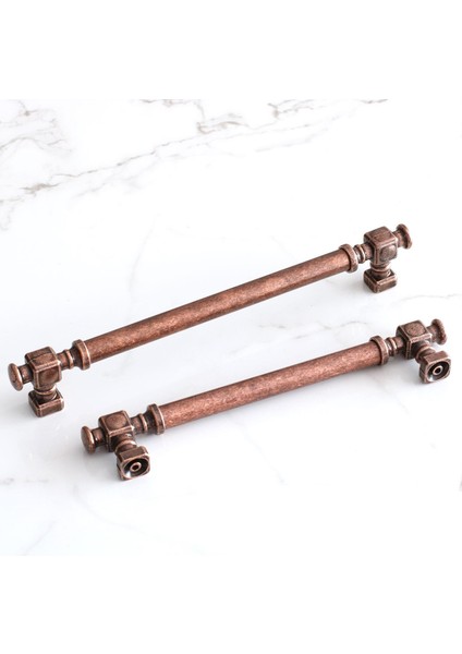Mobilya Mutfak Dolabı Dolap Kulpu Kulbu Kulpları Eskitme Antik Bakır Düz Metal 192 mm 19.2 cm fiyatları