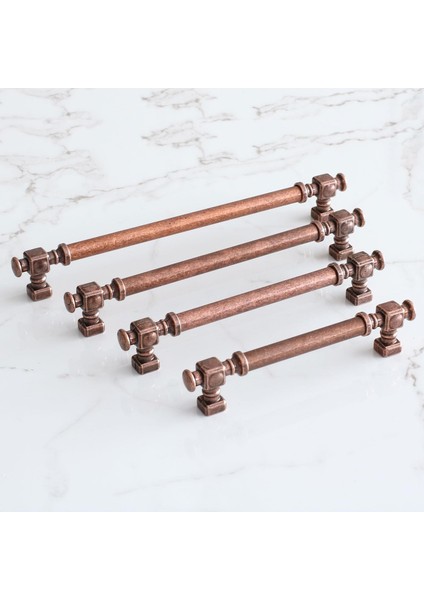 Mobilya Mutfak Dolabı Dolap Kulpu Kulbu Kulpları Eskitme Antik Bakır Düz Metal 192 mm 19.2 cm fırsatları