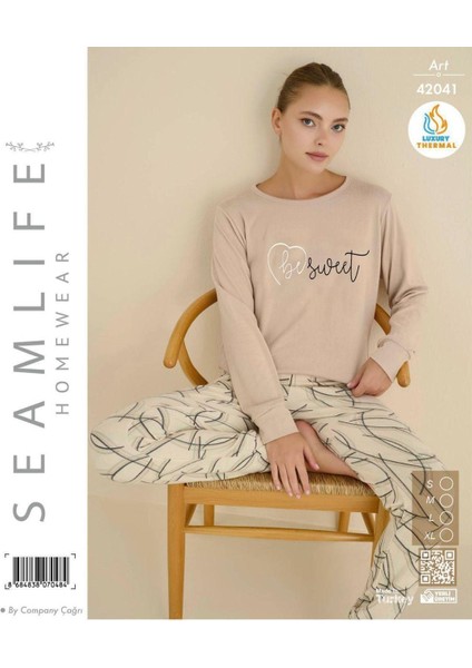 Seamlife Kadın Kışlık Termal Uzun Kollu Pijama Takımı