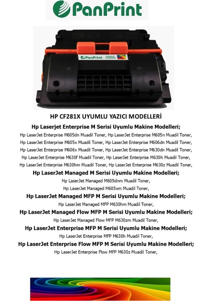 Hp Laserjet Enterprise M630F Muadil Toner Yüksek Kapasiteli (25000 Sf.) fiyatları