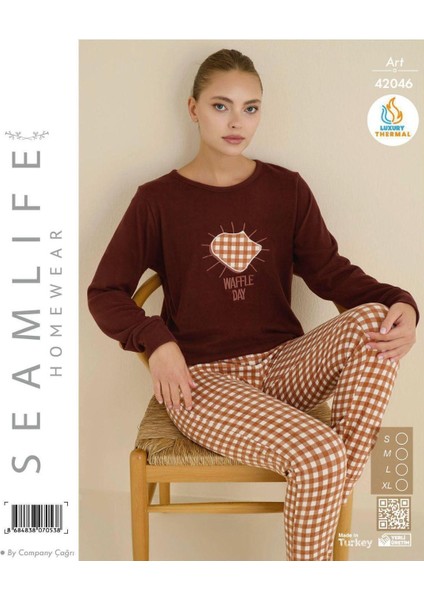 Seamlife Kadın Kışlık Termal Uzun Kollu Pijama Takımı