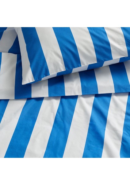 Tek Kişilik Nevresim Seti, Mavi-Beyaz, 150X200/50X60 cm fiyatları