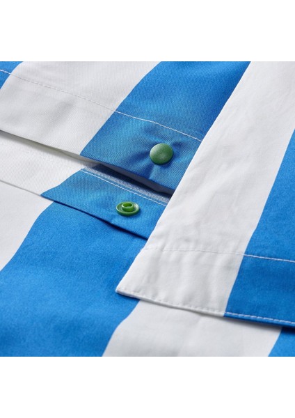 Tek Kişilik Nevresim Seti, Mavi-Beyaz, 150X200/50X60 cm fırsatları