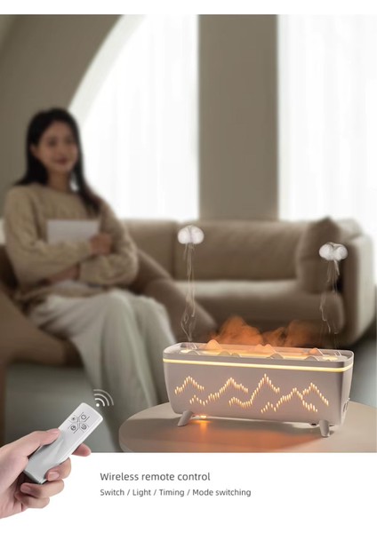 Hava Nemlendirici ve Yağ Difüzörü - Aromaterapi Makinesi - 3 Renk LED Işık fırsatları