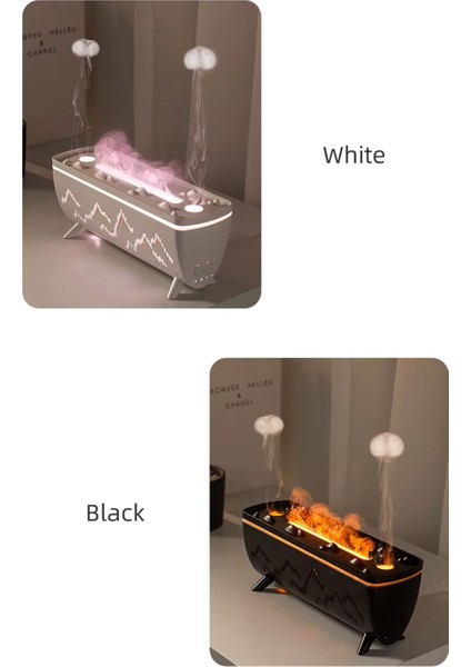 Hava Nemlendirici ve Yağ Difüzörü - Aromaterapi Makinesi - 3 Renk LED Işık