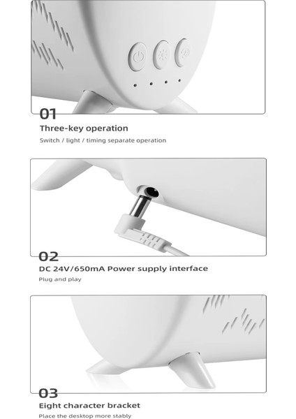 Hava Nemlendirici ve Yağ Difüzörü - Aromaterapi Makinesi - 3 Renk LED Işık