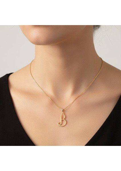 14 Ayar Altın Kolye Ucu Harf B GM9446 0.5 gr