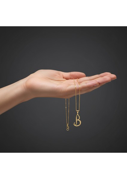 14 Ayar Altın Kolye Ucu Harf B GM9446 0.5 gr fiyatları