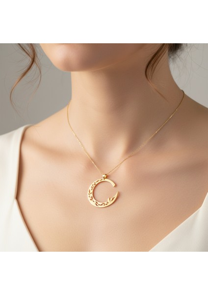 8 Ayar Altın Kolye Ucu Harf C GM9469 1 gr