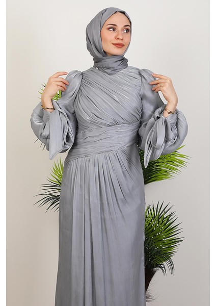 Banu Yoryo Abiye Gri indirimleri