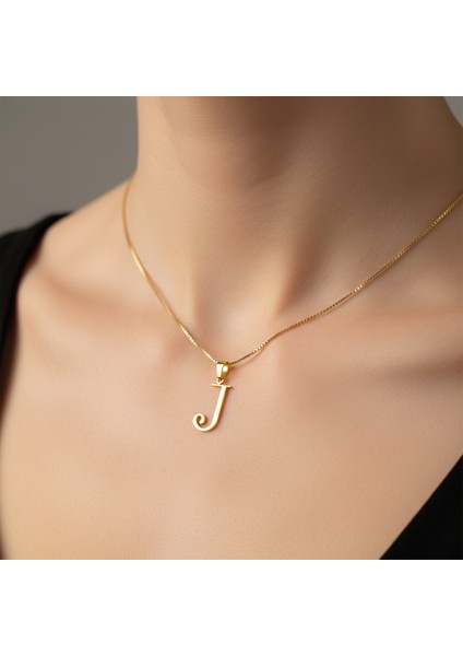 8 Ayar Altın Kolye Ucu Harf J GM9724 1 gr