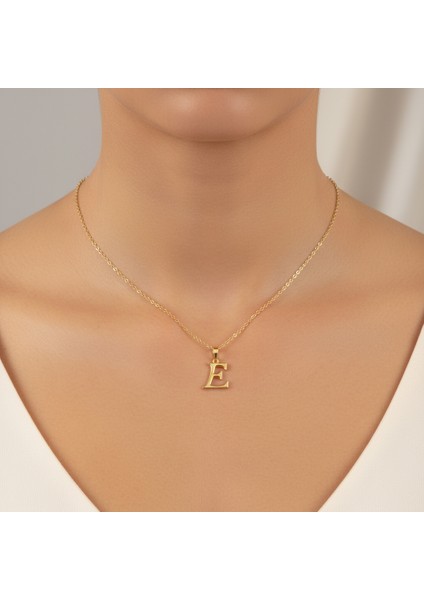 8 Ayar Altın Kolye Ucu Harf E GM9514 1 gr