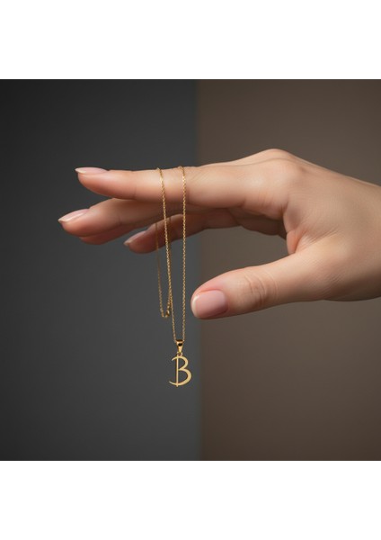 8 Ayar Altın Kolye Ucu Harf B GM9457 0.5 gr fiyatları
