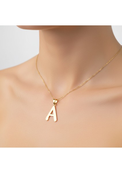 14 Ayar Altın Kolye Ucu Harf A GM9427 0.5 gr