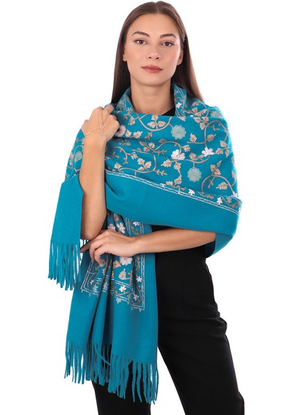 Camgöbeği Nakışlı Kışlık Şal