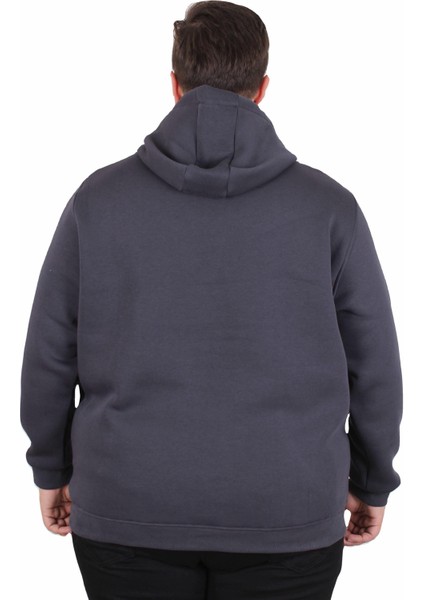 Mocgrande Büyük Beden Erkek Basic Sweat Kapüşonlu 11700 Fume modelleri