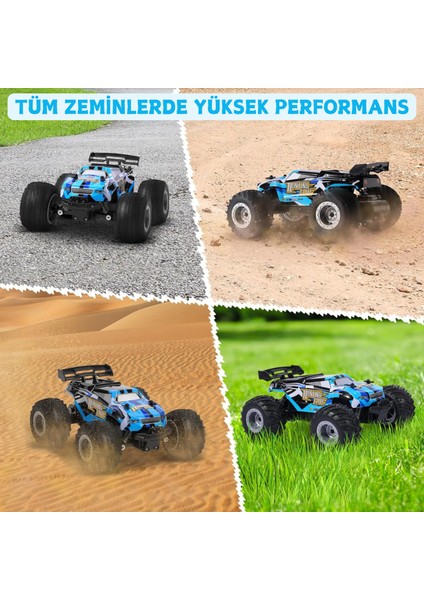 Oyuncak 2.4 Ghz Uzaktan Kumandalı Şarjlı LED Işıklı Drift Atan 15 Km Hız Yapan Off Road Araba 45 Dk Sürüş Süresi 1200 Mah Batarya indirimleri