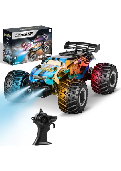 Oyuncak 2.4 Ghz Uzaktan Kumandalı Şarjlı LED Işıklı Drift Atan 15 Km Hız Yapan Off Road Araba 45 Dk Sürüş Süresi 1200 Mah Batarya