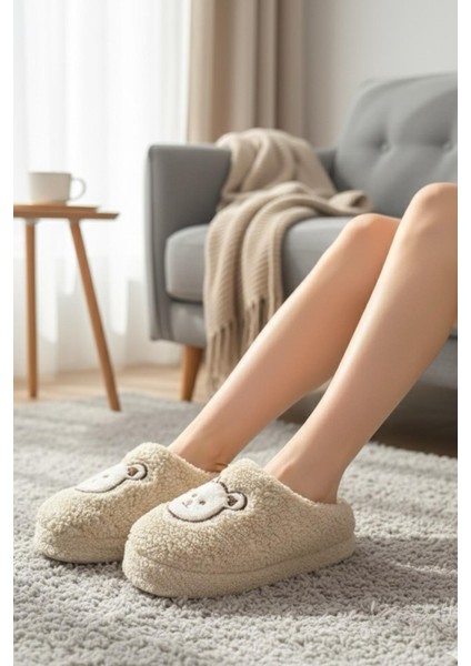 Ft 103 Panda Nakışlı Kadın Ev Terliği Peluş Terlik Çeyiz ve Bohça Terliği Ses Yapmaz Kalın Taban fiyatları