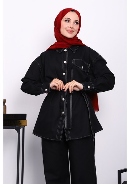 Siyah Düğmeli Gabardin Ceket Pantolonlu Takım modelleri