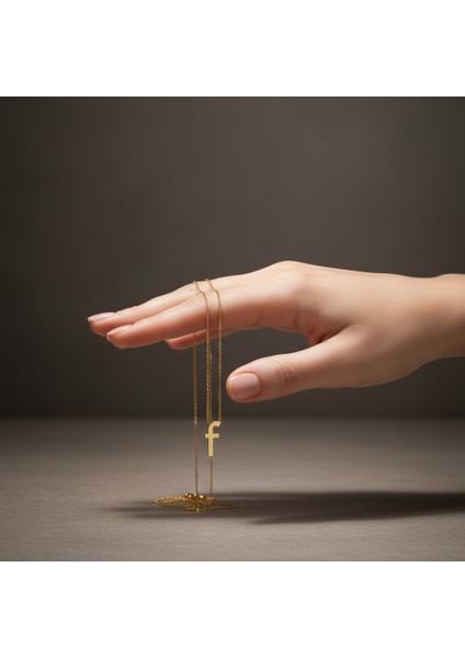 14 Ayar Altın Kolye Ucu Harf F GM9650 0.5 gr fiyatları