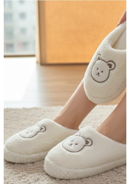 Ft 103 Panda Nakışlı Kadın Ev Terliği Peluş Terlik Çeyiz ve Bohça Terliği Ses Yapmaz Kalın Taban fiyatları