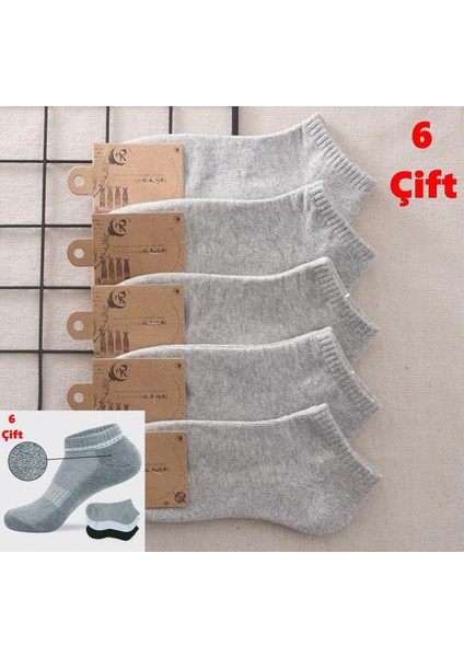 Unisex Tabanı Havlu Kısa, Patik, Bilek Çorap 6'çift