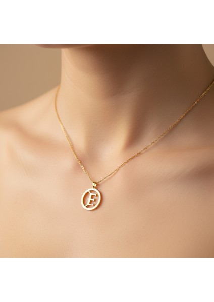 8 Ayar Altın Kolye Ucu Harf E GM9502 1 gr