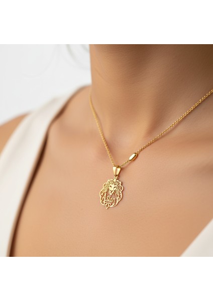 14 Ayar Altın Kolye Ucu Aslan GM9542 1 gr