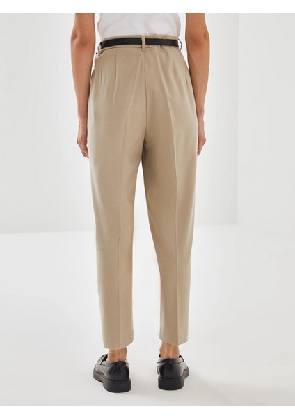 Lcw Vision Bej Beli Kemerli Loose Fit Kadın Pantolon fırsatları