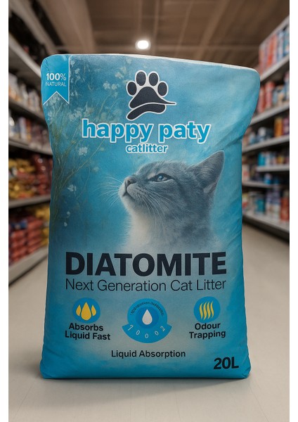 Diatomit Kedi Kumu 20 Lt