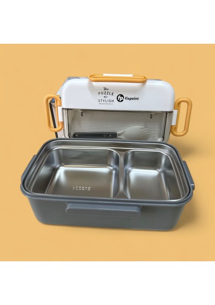 Paslanmaz Çelik Yemek Saklama ve Taşıma Kabı Gri Rengi 1100 ml P-1840 fiyatları