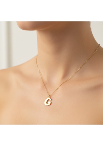 14 Ayar Altın Kolye Ucu Harf G GM9665 0.5 gr