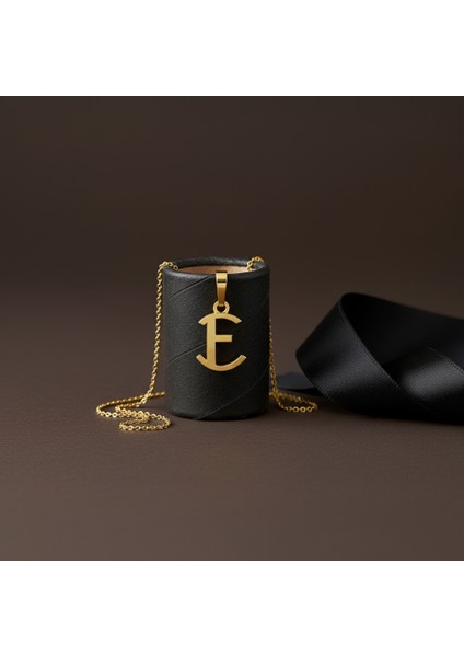 8 Ayar Altın Kolye Ucu Harf E GM9506 0.5 gr modelleri