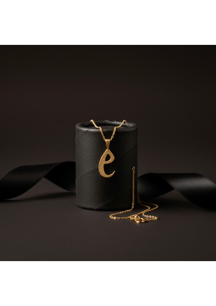 8 Ayar Altın Kolye Ucu Harf E GM9526 0.5 gr modelleri