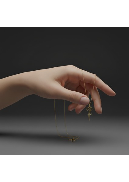 14 Ayar Altın Kolye Ucu Harf F GM9657 0.5 gr fiyatları