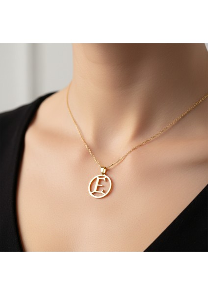 8 Ayar Altın Kolye Ucu Harf E GM9511 0.5 gr