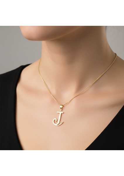 8 Ayar Altın Kolye Ucu Harf J GM9711 0.5 gr