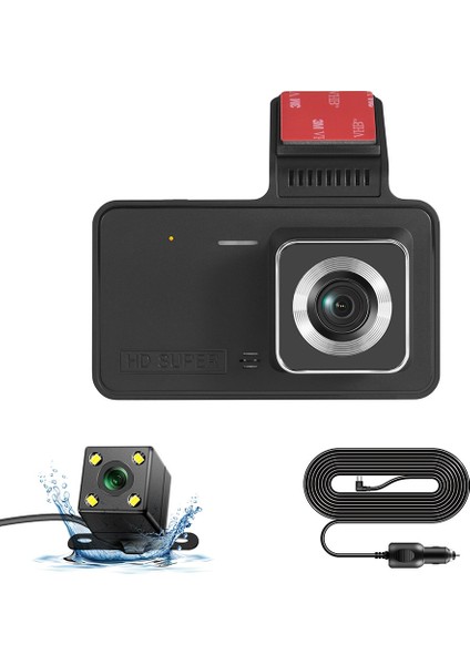 Çift Kameralı Araç Kamerası - Full Hd 1080P, 4.0 Geniş Ekranlı Dash Cam fırsatları