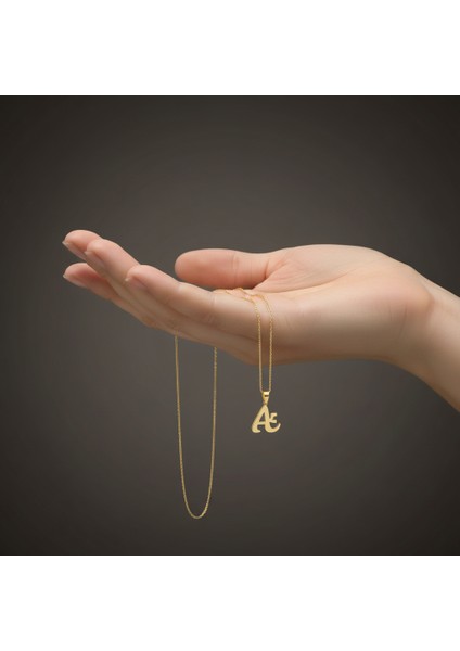 8 Ayar Altın Kolye Ucu A&e / Æ GM9995 0.5 gr fiyatları