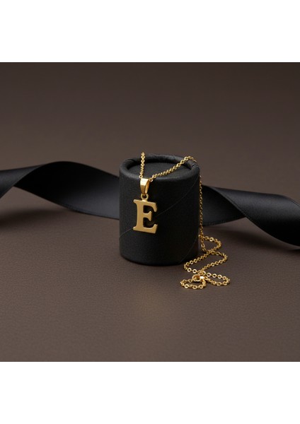 8 Ayar Altın Kolye Ucu Harf E GM9504 0.5 gr modelleri