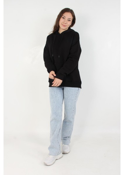 2502 Kapşonlu Cepli Üç Iplik Şardonlu Sweat fırsatları