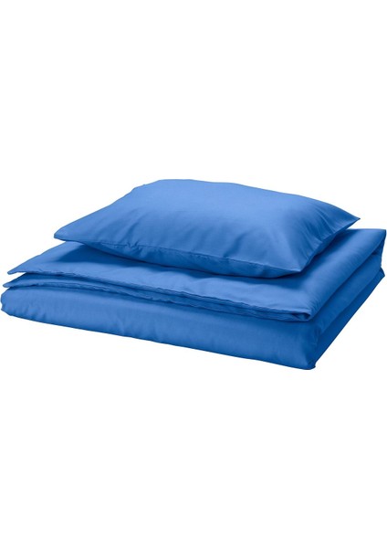 Tek Kişilik Nevresim Seti, Mavi, 150X200/50X60 cm