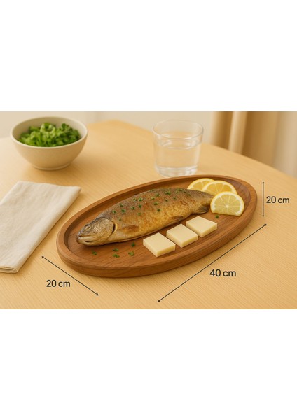 Ceviz Sunum Tepsisi – Doğal Ahşap Kahvaltı ve Servis Tabağı