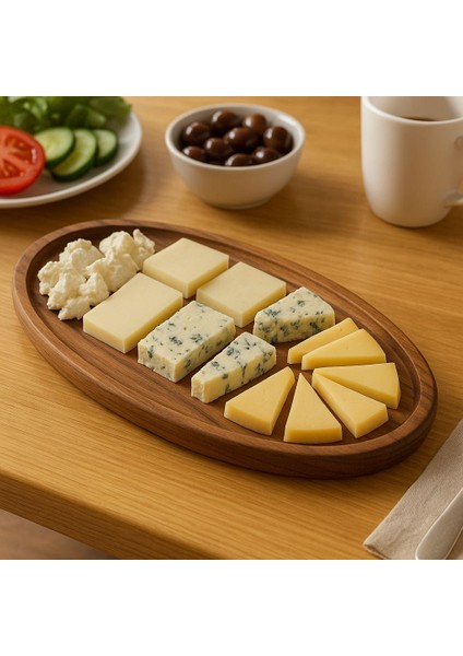 Ceviz Sunum Tepsisi – Doğal Ahşap Kahvaltı ve Servis Tabağı fırsatları