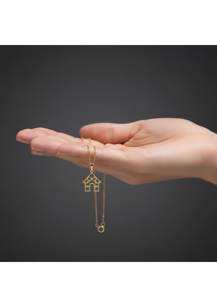 14 Ayar Altın Kolye Ucu Zencefilli Ev GM9249 1 gr fiyatları