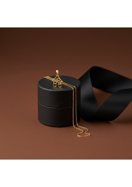 14 Ayar Altın Kolye Ucu Zencefilli Ev GM9249 1 gr modelleri