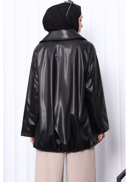 Siyah Kemerli Deri Ceket fırsatları