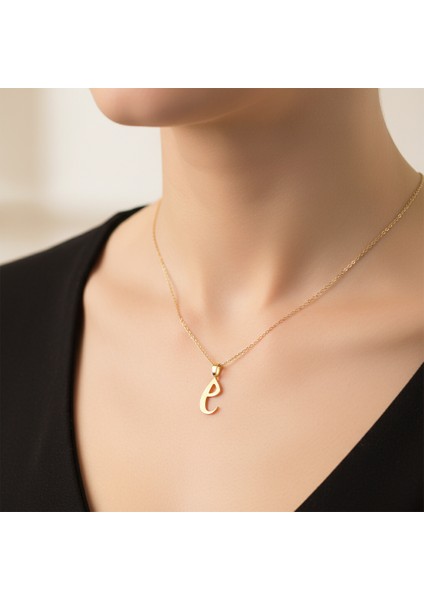 14 Ayar Altın Kolye Ucu Harf E GM9526 1 gr